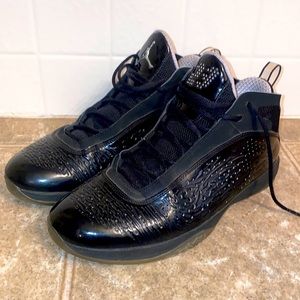 Air Jordan size 12 black patent leather